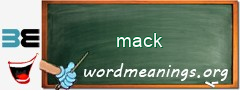 WordMeaning blackboard for mack